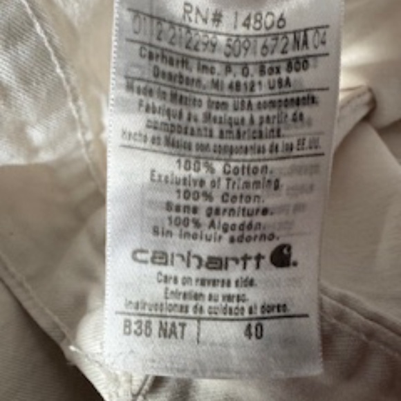 Carhartt, white shorts , size 40  great condition. - Picture 5 of 5